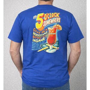 NWT Margaritaville Nassau Bahamas 5 OClock Somewhere T Shirt Blue Large